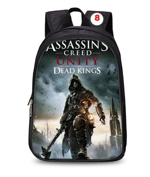 Assassins Creed backpack black students bookbag teenager travel backpack laptop rucksack - Lusy Store