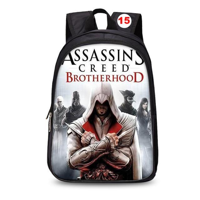 Assassins Creed backpack black students bookbag teenager travel backpack laptop rucksack - Lusy Store