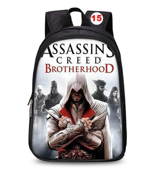 Assassins Creed backpack black students bookbag teenager travel backpack laptop rucksack - Lusy Store
