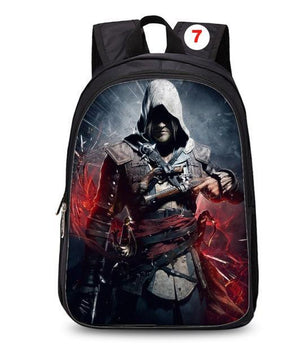 Assassins Creed backpack black students bookbag teenager travel backpack laptop rucksack - Lusy Store