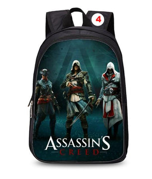 Assassins Creed backpack black students bookbag teenager travel backpack laptop rucksack - Lusy Store
