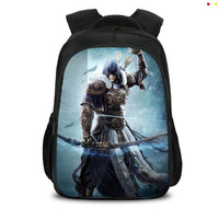 Assassin's Creed Backpack Students Bookbag Girls Boys Teenager Multifunction Backpack Mochila Escolar Dot Red Yellow