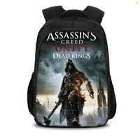 Assassin's Creed Backpack Students Bookbag Girls Boys Teenager Multifunction Backpack Mochila Escolar Dot Yellow