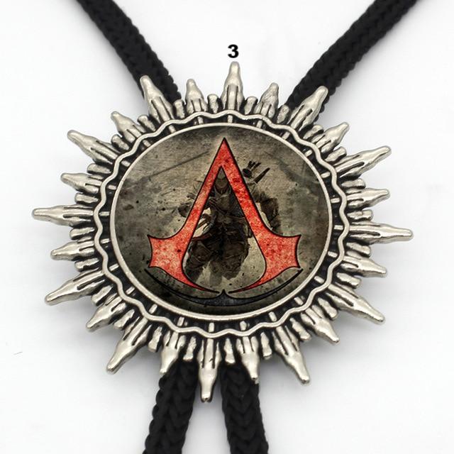 Assassins Creed Bolo Tie Steampunk Glass Dome Retro Assassins Creed Logo - Lusy Store