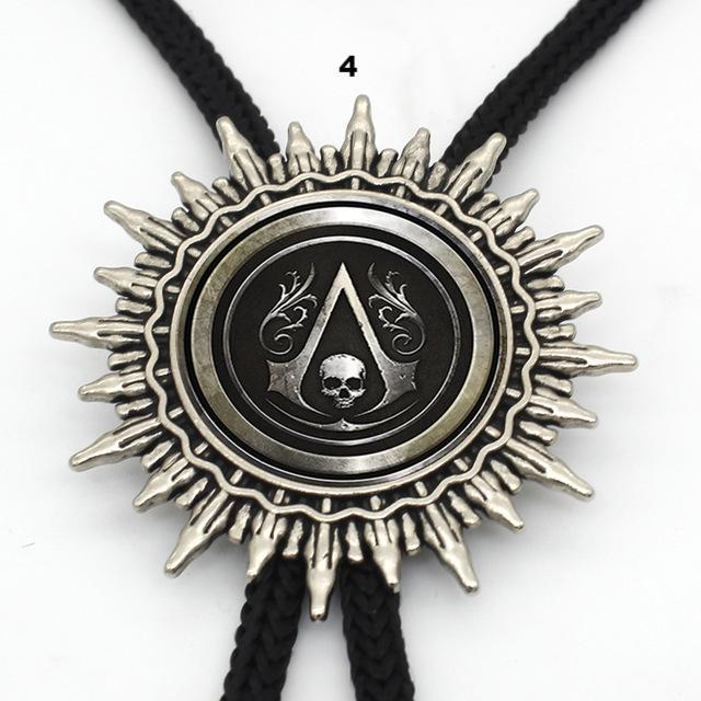 Assassins Creed Bolo Tie Steampunk Glass Dome Retro Assassins Creed Logo - Lusy Store