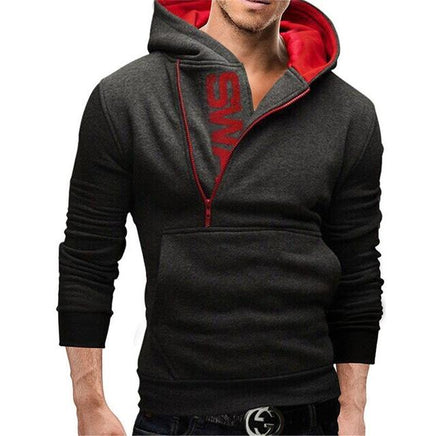 Assassins Creed Hoodies Men Fashion Brand Zipper Letter Print Sweatshirt hip hop - Lusy Store