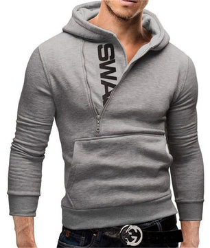 Assassins Creed Hoodies Men Fashion Brand Zipper Letter Print Sweatshirt hip hop - Lusy Store