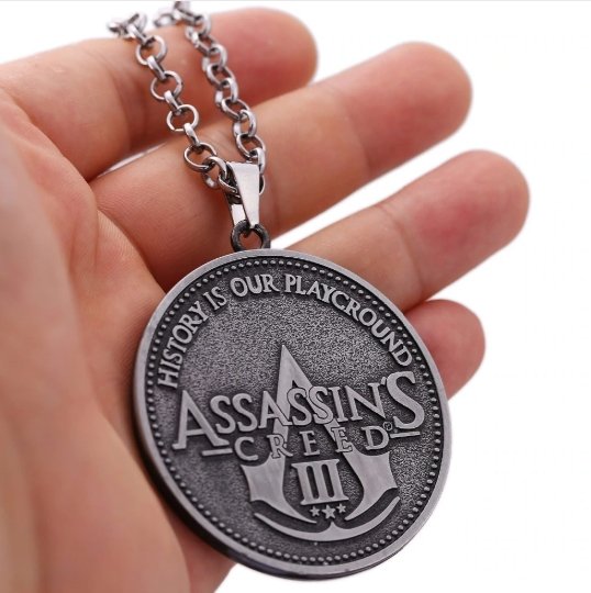 Assassins Creed III Game Logo Badge Pendant Necklace For Men - Lusy Store