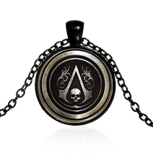 Assassin's Creed Logo Necklace Pendant Glass Charm World Picture Vintage Necklace - Lusy Store