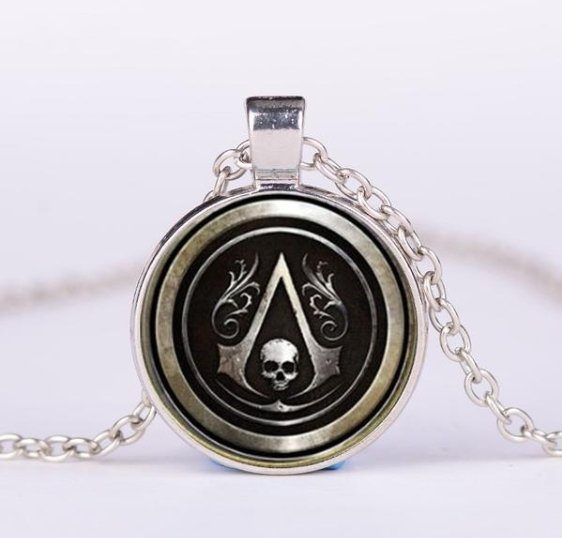 Assassin's Creed Logo Necklace Pendant Glass Charm World Picture Vintage Necklace - Lusy Store