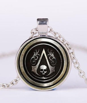 Assassin's Creed Logo Necklace Pendant Glass Charm World Picture Vintage Necklace - Lusy Store