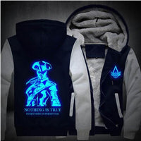 Assassins Creed Luminous Jacket Sweatshirts Thicken Hoodie Coat Clothing Casual - Lusy Store