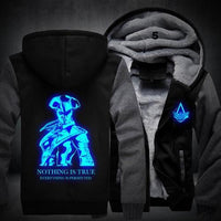 Assassins Creed Luminous Jacket Sweatshirts Thicken Hoodie Coat Clothing Casual - Lusy Store