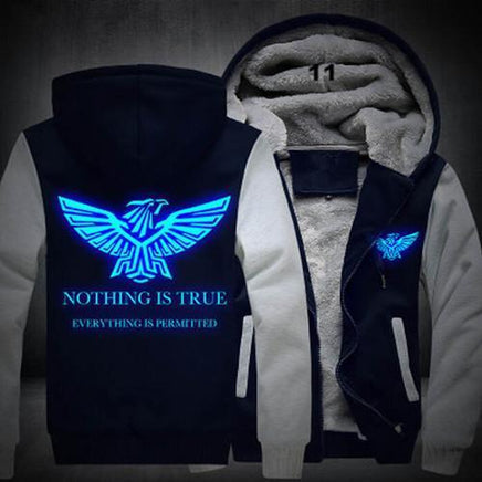 Assassins Creed Luminous Jacket Sweatshirts Thicken Hoodie Coat Clothing Casual - Lusy Store