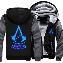 Assassins Creed Luminous Jacket Sweatshirts Thicken Hoodie Coat Clothing Casual - Lusy Store