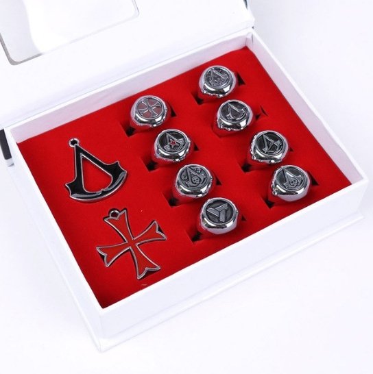Assassin's Creed Metal Figures Model Toys Assassins Creed Pendants Rings - Lusy Store