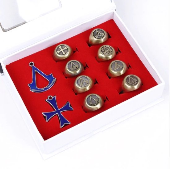 Assassin's Creed Metal Figures Model Toys Assassins Creed Pendants Rings - Lusy Store