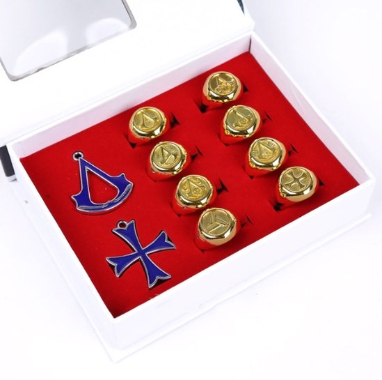 Assassin's Creed Metal Figures Model Toys Assassins Creed Pendants Rings - Lusy Store