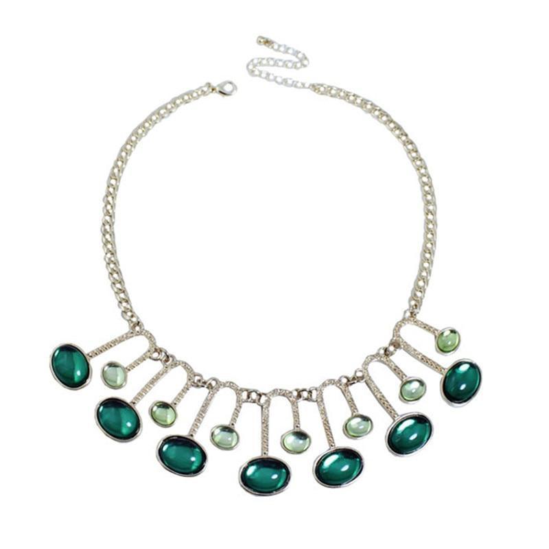 Assassins Creed Orologio Uomo Fashion Boho Zinc Alloy Green Imitation Stone Choker Women - Lusy Store