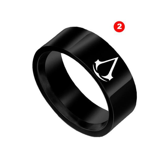 Assassins Creed ring related Assassin symbols finger ring Titanium metal jewelry cute fashion - Lusy Store