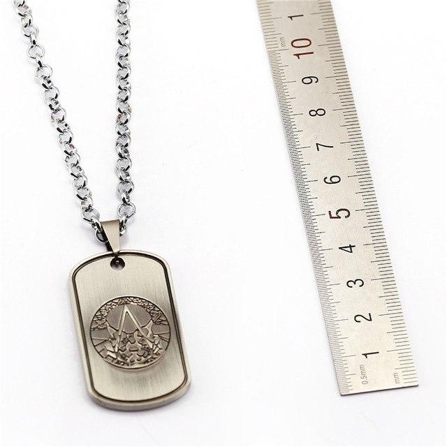 Assassins Creed Unity Syndicate Link Chain Necklace Dog Tag Pendant Metal - Lusy Store
