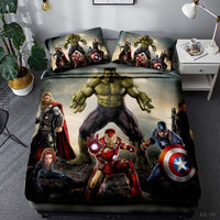 Avenger Bedding 3D Printed Luxury Bed Linen Unique Bed Room For Kids Green