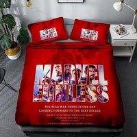 Avenger Bedding 3D Printed Luxury Bed Linen Unique Bed Room For Kids Red