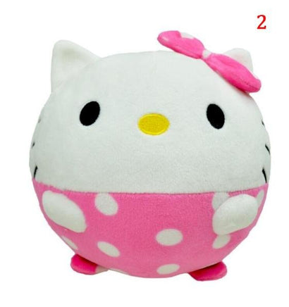 Baby Cartoon Rattle Toys Animal Hand Bells Hello Kitty Minnie Plush Filled Sponge Ball - Lusy Store