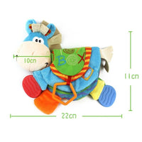 Baby Rattles teacher Toys Cute Donkey Animal Cloth Book For Toddlers Learning early - Lusy Store