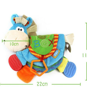 Baby Rattles teacher Toys Cute Donkey Animal Cloth Book For Toddlers Learning early - Lusy Store