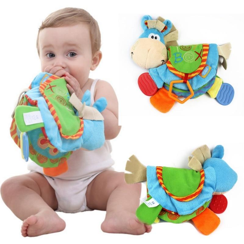 Baby Rattles teacher Toys Cute Donkey Animal Cloth Book For Toddlers Learning early - Lusy Store