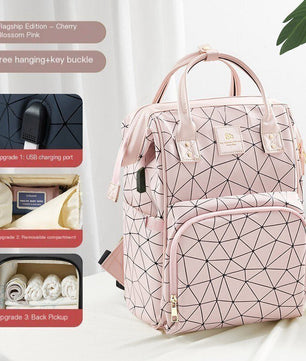 Backpack For Women Mommy Bag Waterproof Large Capacity High Quality B143 - Lusy Store