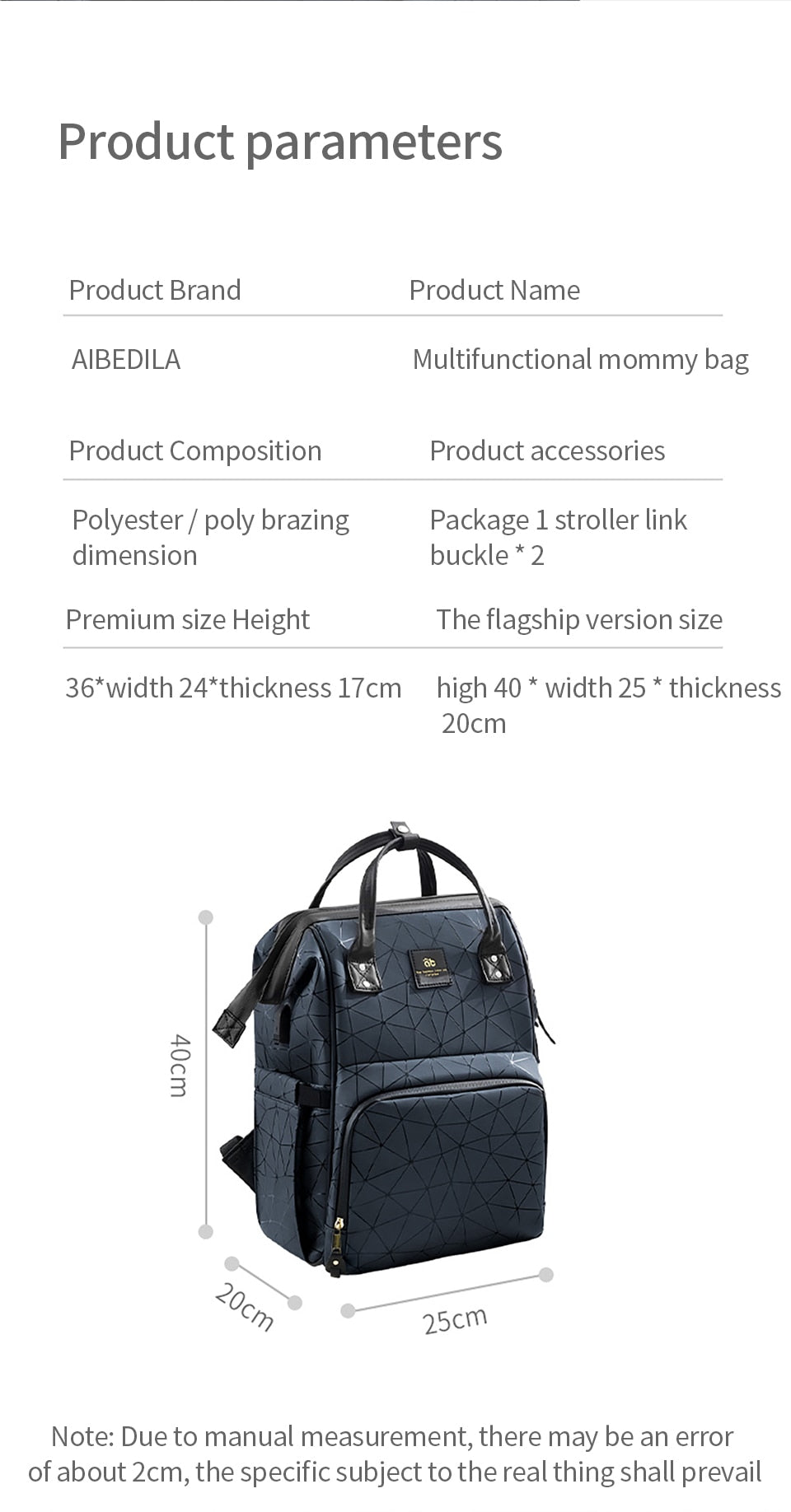 Backpack For Women Mommy Bag Waterproof Large Capacity High Quality B143 - Lusy Store