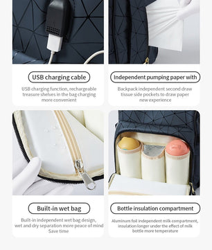 Backpack For Women Mommy Bag Waterproof Large Capacity High Quality B143 - Lusy Store