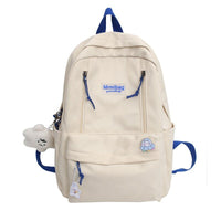 Backpack For Women Teenage Girls Laptop Rucksack Student Shoulder B144 White Blue
