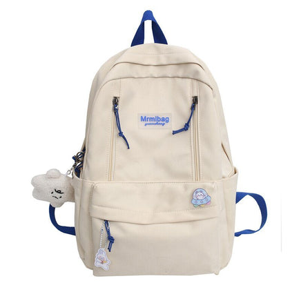 Backpack For Women Teenage Girls Laptop Rucksack Student Shoulder B144 White Blue