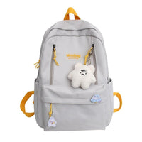 Backpack For Women Teenage Girls Laptop Rucksack Student Shoulder B144 Grey
