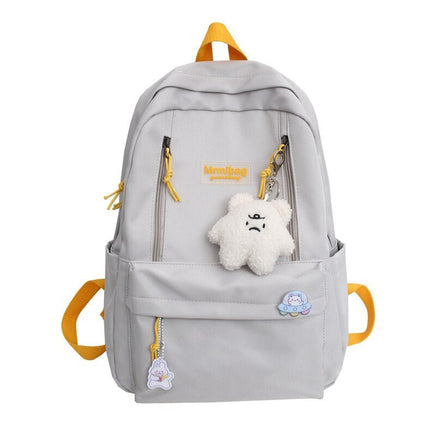 Backpack For Women Teenage Girls Laptop Rucksack Student Shoulder B144 Grey