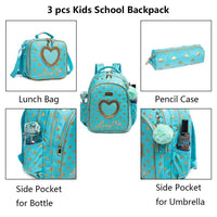 Backpacks For School 3pcs Cute Love Kawaii Childrens Kids Luggage B129