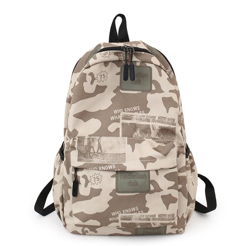 Backpacks For School Cool Backpack Teenager Boys Camouflage Text Student Book Bag B112 - Lusy Store
