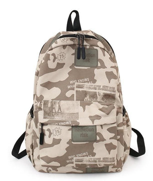 Backpacks For School Cool Backpack Teenager Boys Camouflage Text Student Book Bag B112 - Lusy Store