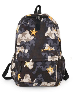 Backpacks For School Cool Backpack Teenager Boys Camouflage Text Student Book Bag B112 - Lusy Store