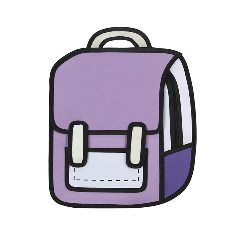 Backpacks For School Creative Women 2D Drawing Backpack Teenager Girls B116 - Lusy Store
