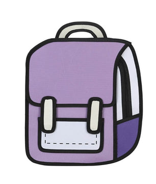 Backpacks For School Creative Women 2D Drawing Backpack Teenager Girls B116 - Lusy Store