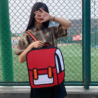 Backpacks For School Creative Women 2D Drawing Backpack Teenager Girls B116