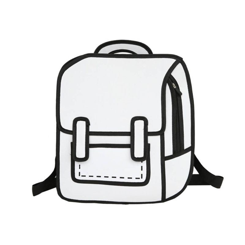 Backpacks For School Creative Women 2D Drawing Backpack Teenager Girls B116 - Lusy Store