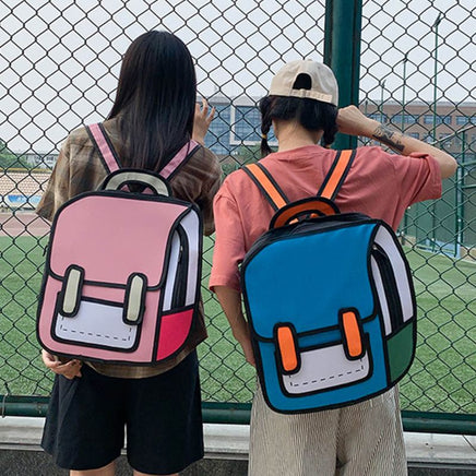 Backpacks For School Creative Women 2D Drawing Backpack Teenager Girls B116