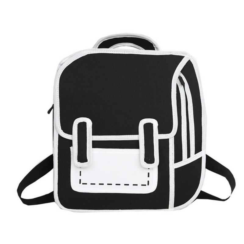 Backpacks For School Creative Women 2D Drawing Backpack Teenager Girls B116 - Lusy Store