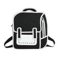 Backpacks For School Creative Women 2D Drawing Backpack Teenager Girls B116 black