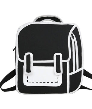Backpacks For School Creative Women 2D Drawing Backpack Teenager Girls B116 - Lusy Store